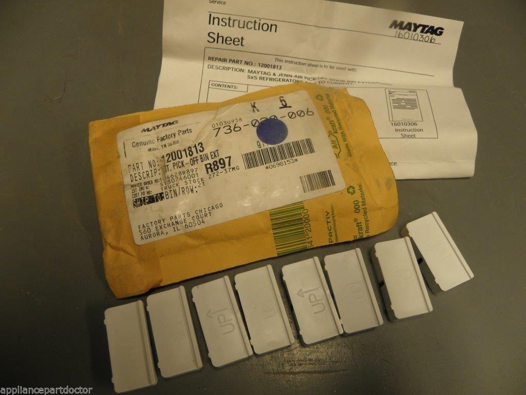 Maytag Whirlpool Refrigerator 12001813 Pick Off Bin Extension Kit NEW IN BOX Maytag Whirlpool Refrigerator 12001813 Pick Off Bin Extension Kit NEW IN BOX